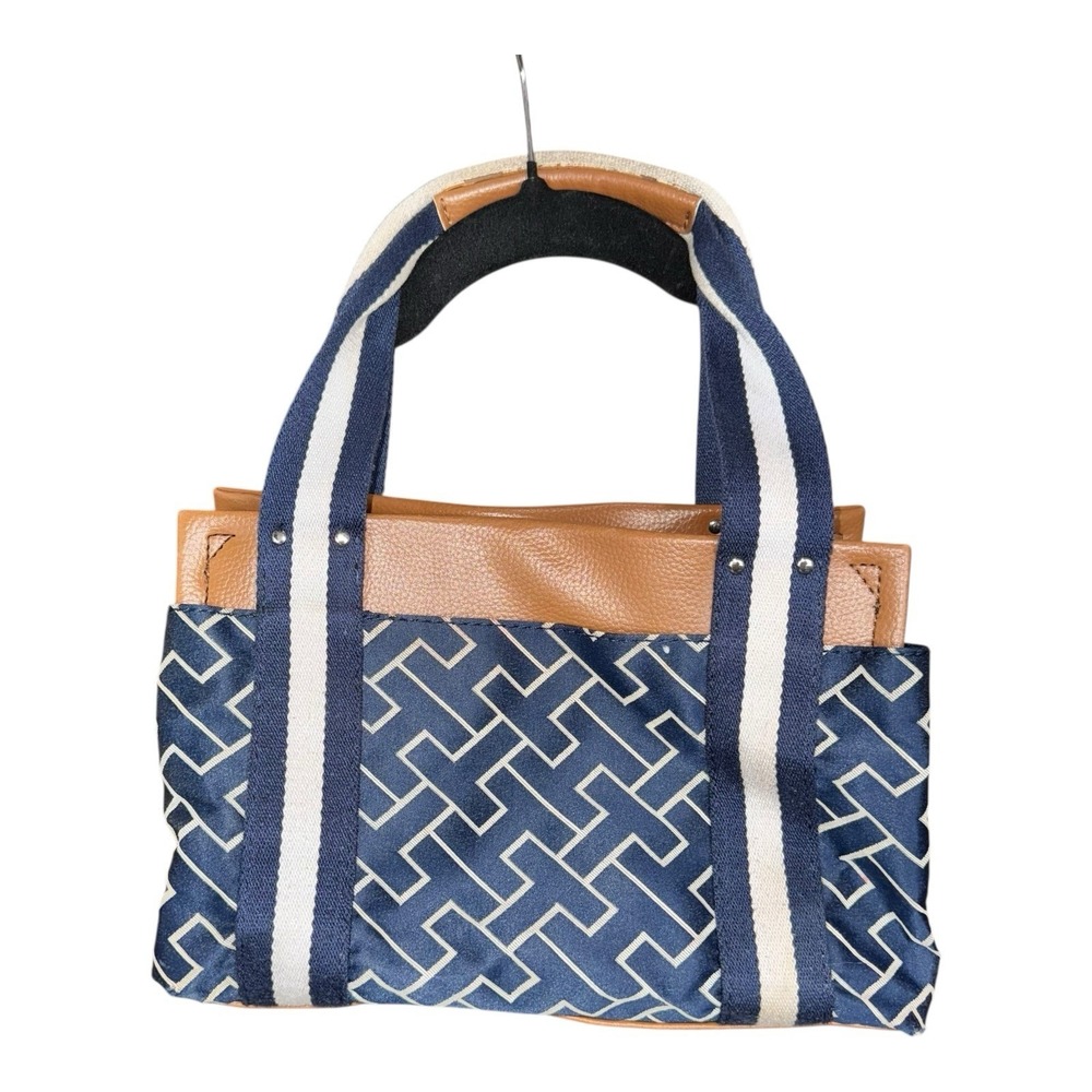 Vintage Tommy Hilfiger Small Bag Navy blue&white Monogram Pattern - Picture 3 of 16